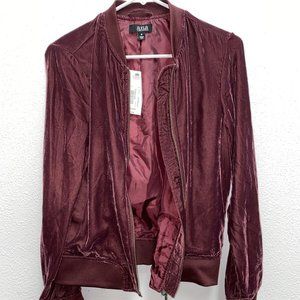 ANA A New Approach Size Women’s Medium NWT Madeira Wine Shade Jacket Velvet